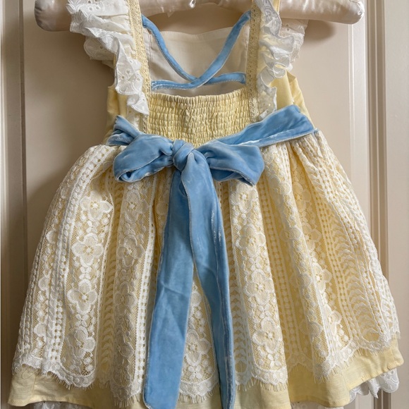 Love & Grow Clothing Co. Buttercup Yellow Tunic with Embroidered Bunny - Size 4T - Picture 8 of 11